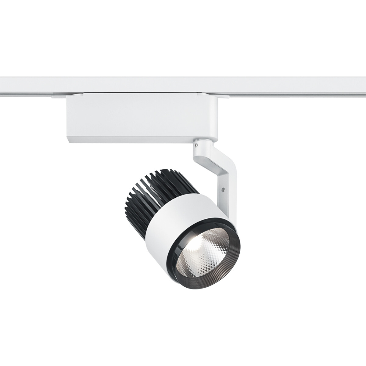 LED Railverlichting - Track Spot - Trion Dual Radina - 2 Fase - 15W - Aanpasbare Kleur - Dimbaar - Rond - Mat Wit - Aluminium product afbeelding