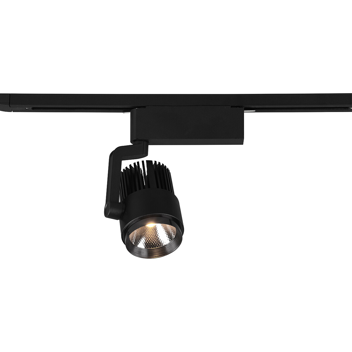 LED Railverlichting - Track Spot - Trion Dual Radina - 2 Fase - 15W - Aanpasbare Kleur - Dimbaar - Rond - Mat Zwart - Aluminium