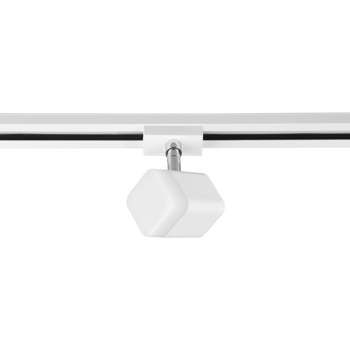 LED Railverlichting - Track Spot - Trion Dual Ribon - 2 Fase - 3.5W - Warm Wit 3000K - Dimbaar - Rechthoek - Mat Wit - Aluminium