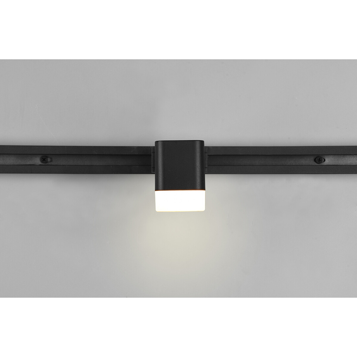 LED Railverlichting - Track Spot - Trion Dual Ribon - 2 Fase - 3.5W - Warm Wit 3000K - Dimbaar - Rechthoek - Mat Zwart - Aluminium