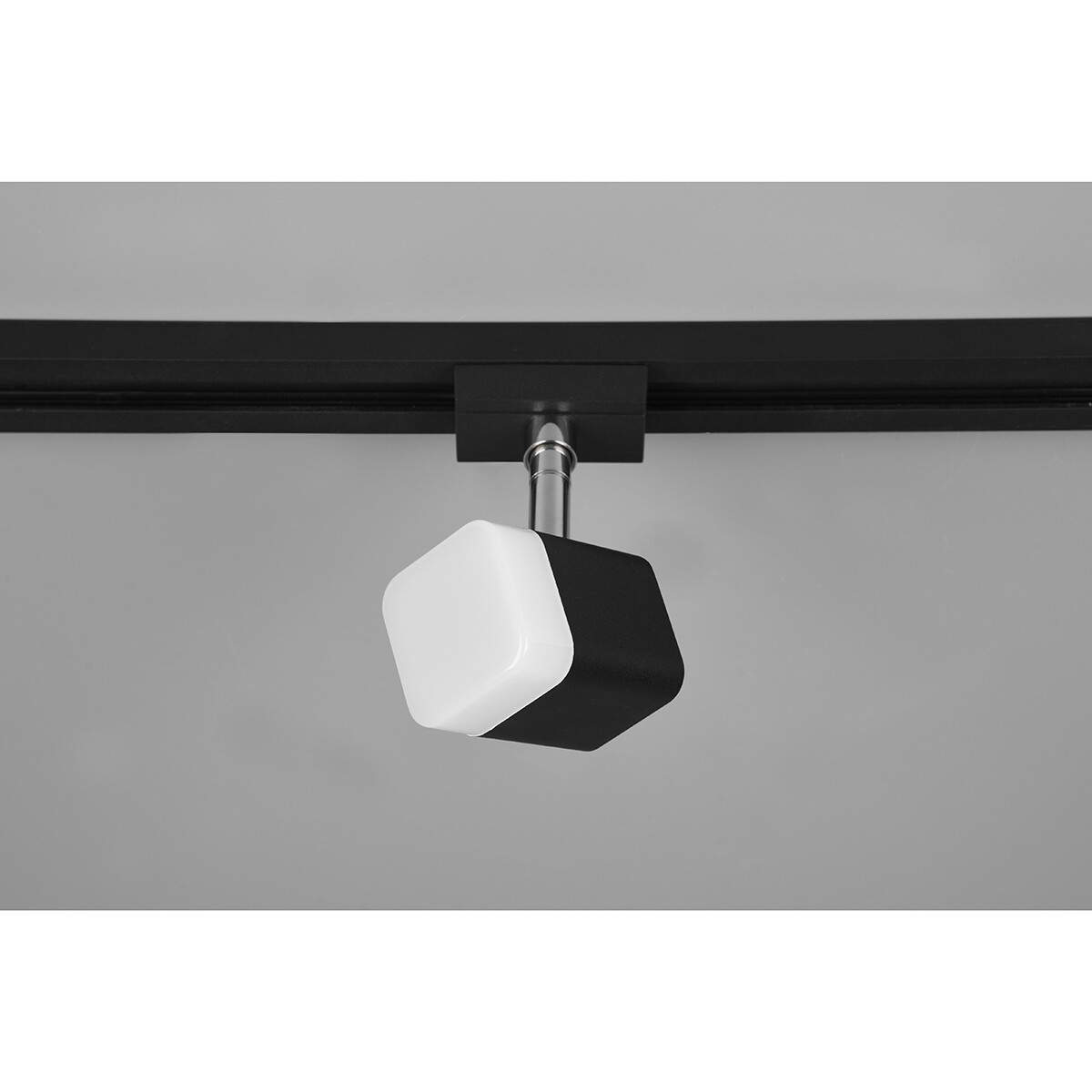 LED Railverlichting - Track Spot - Trion Dual Ribon - 2 Fase - 3.5W - Warm Wit 3000K - Dimbaar - Rechthoek - Mat Zwart - Aluminium