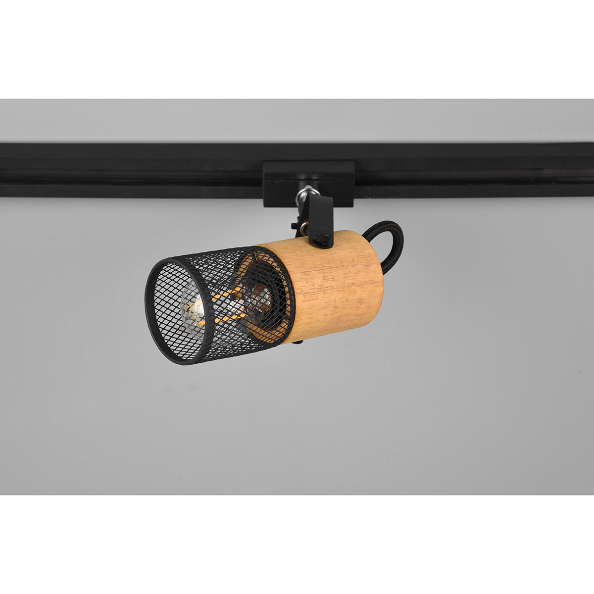 LED Railverlichting - Track Spot - Trion Dual Yosh - 2 Fase - E14 Fitting - Rond - Mat Zwart - Aluminium