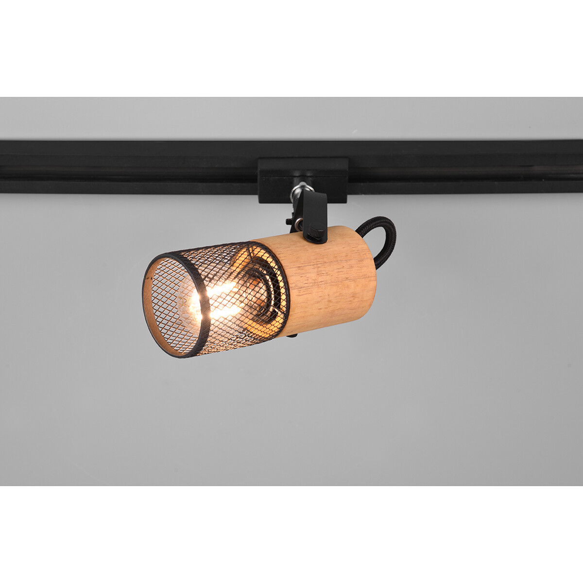 LED Railverlichting - Track Spot - Trion Dual Yosh - 2 Fase - E14 Fitting - Rond - Mat Zwart - Aluminium