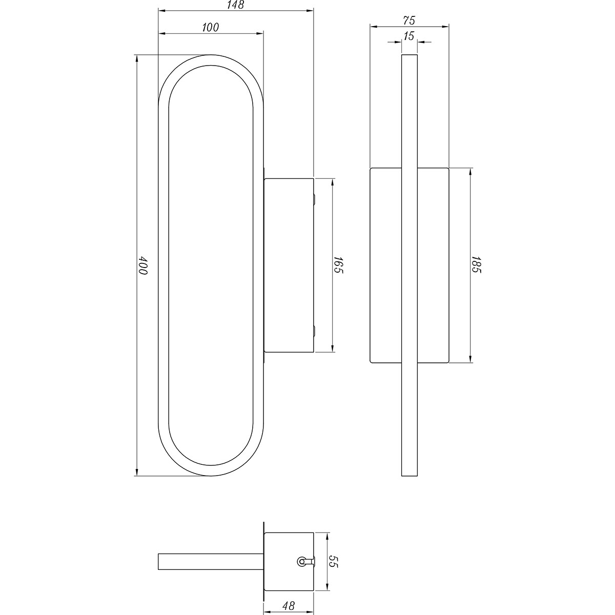 LED Spiegelverlichting - Trion Giando - 17W - Warm Wit 3000K - Spatwaterdicht IP44 - Glans Chroom - Aluminium