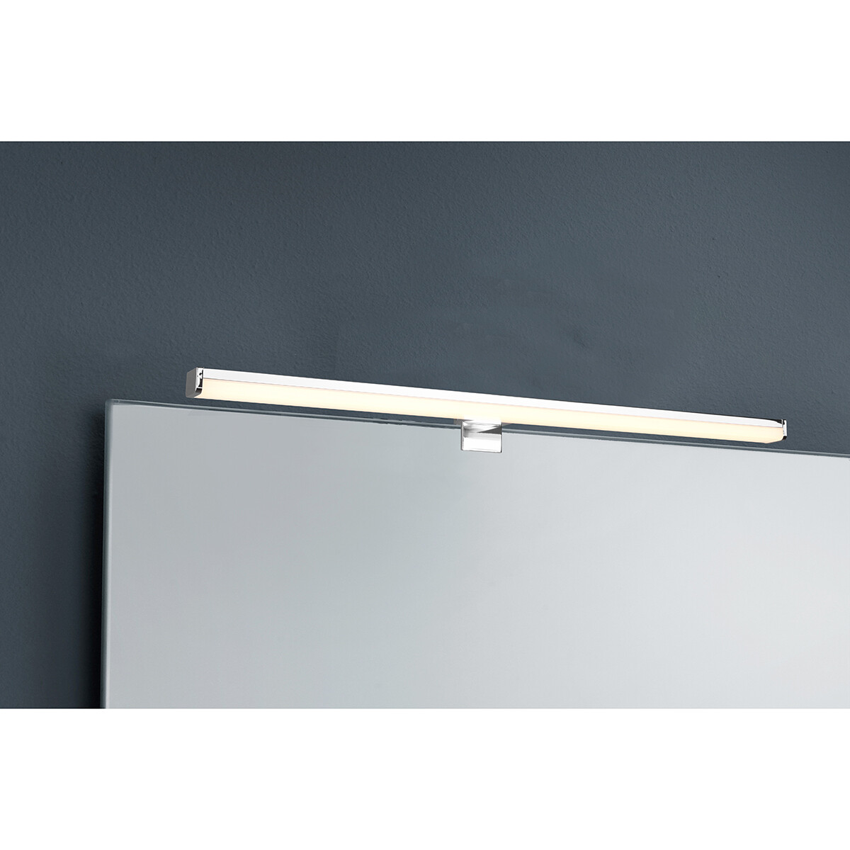 LED Spiegelverlichting - Trion Liman - 11W - Spatwaterdicht IP44 - Warm Wit 3000K - Glans Chroom - Kunststof