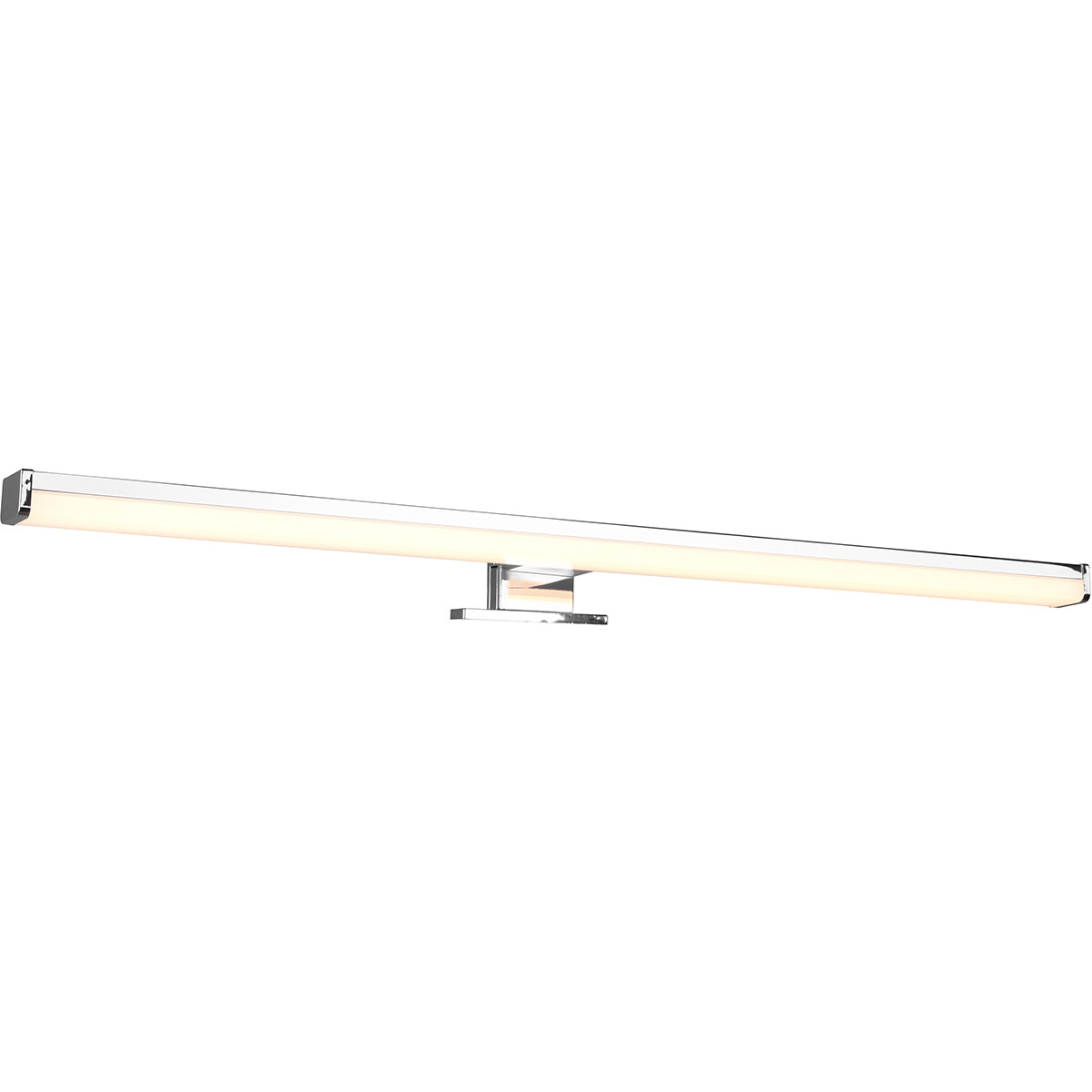 LED Spiegelverlichting - Trion Liman - 11W - Spatwaterdicht IP44 - Warm Wit 3000K - Glans Chroom - Kunststof