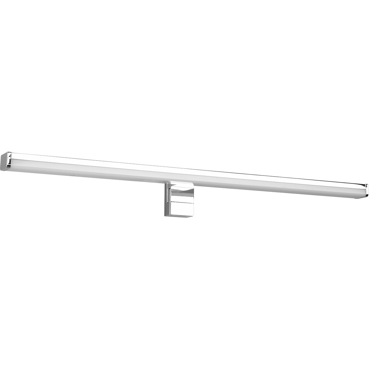 LED Spiegelverlichting - Trion Liman - 11W - Spatwaterdicht IP44 - Warm Wit 3000K - Glans Chroom - Kunststof