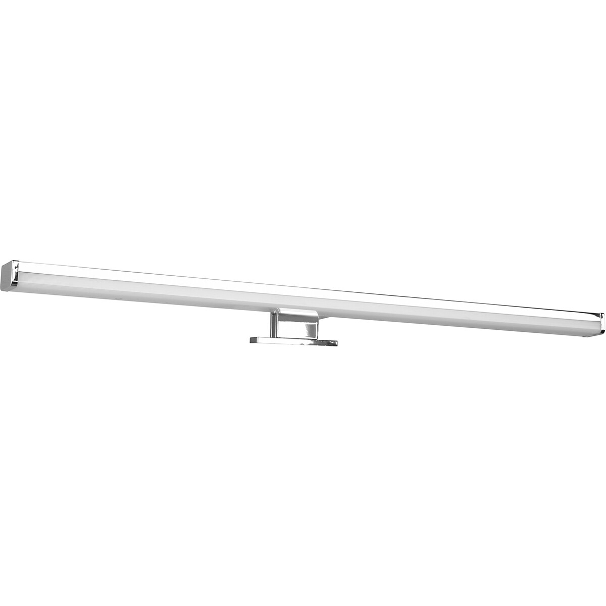 LED Spiegelverlichting - Trion Liman - 11W - Spatwaterdicht IP44 - Warm Wit 3000K - Glans Chroom - Kunststof