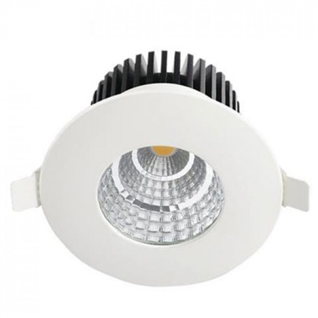 LED Spot 6 Pack - Inbouwspot - Rond 6W - Waterdicht IP65 - Natuurlijk Wit 4200K - Mat Wit Aluminium - Ø90mm