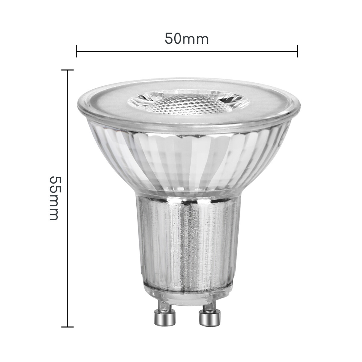 LED Spot - GU10 PAR16 - 10 Pack - Velvalux - 6W 435lm 38D - 840 Natuurlijk Wit 4000K | Vervangt 62W