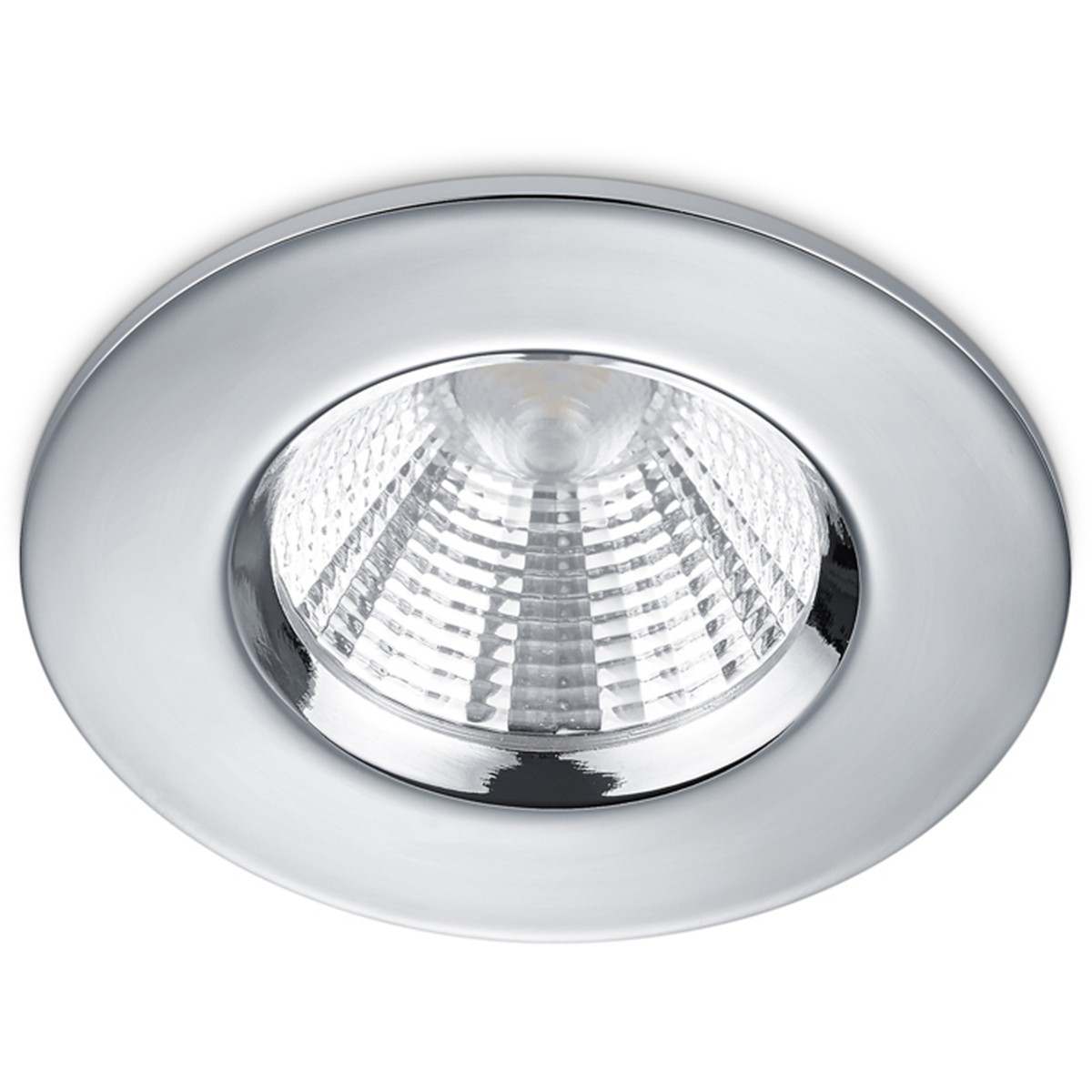 LED Spot 6 Pack - Inbouwspot - Trion Zagrona - 5W - Waterdicht IP65 - Dimbaar - Warm Wit 3000K - Glans Chroom - Aluminium - Rond