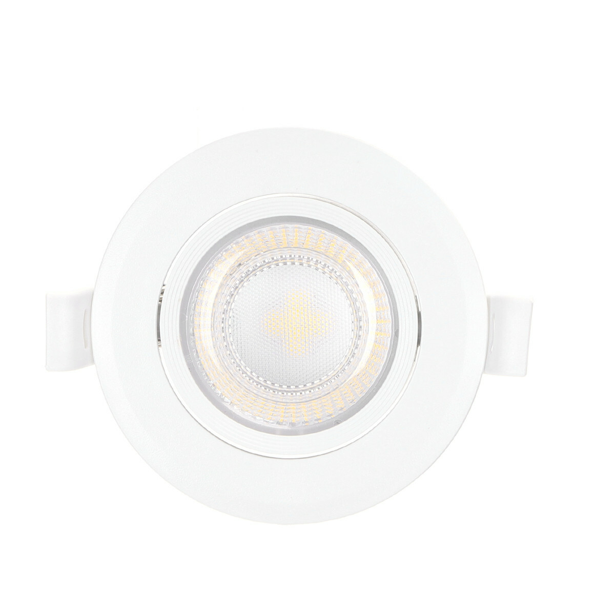 LED Spot - Inbouwspot - Aigi Lola - 5W - Natuurlijk Wit 4000K - Rond - Mat Wit - Aluminium