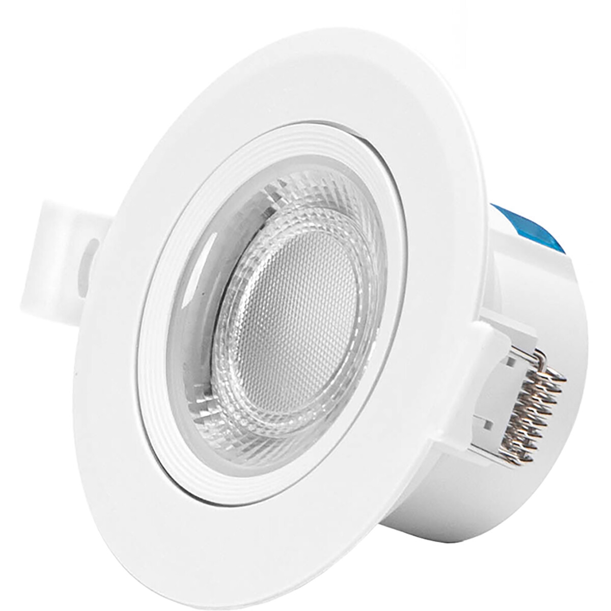 LED Spot - Inbouwspot - Aigi Lola - 7W - Natuurlijk Wit 4000K - Rond - Mat Wit - Aluminium product afbeelding