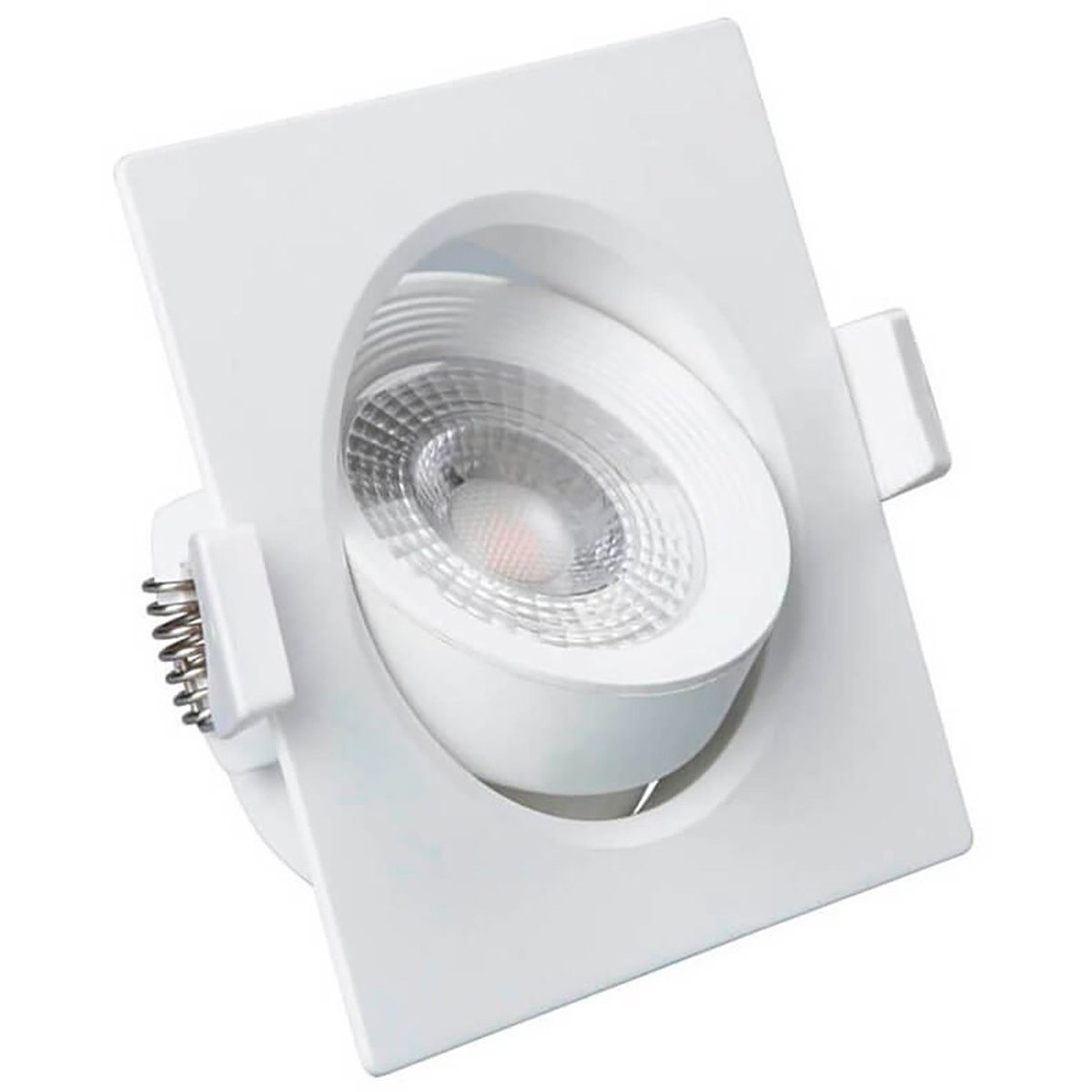 LED Spot - Inbouwspot - Facto Niron - 7W - Warm Wit 3000K - Mat Wit - Vierkant - Kantelbaar product afbeelding