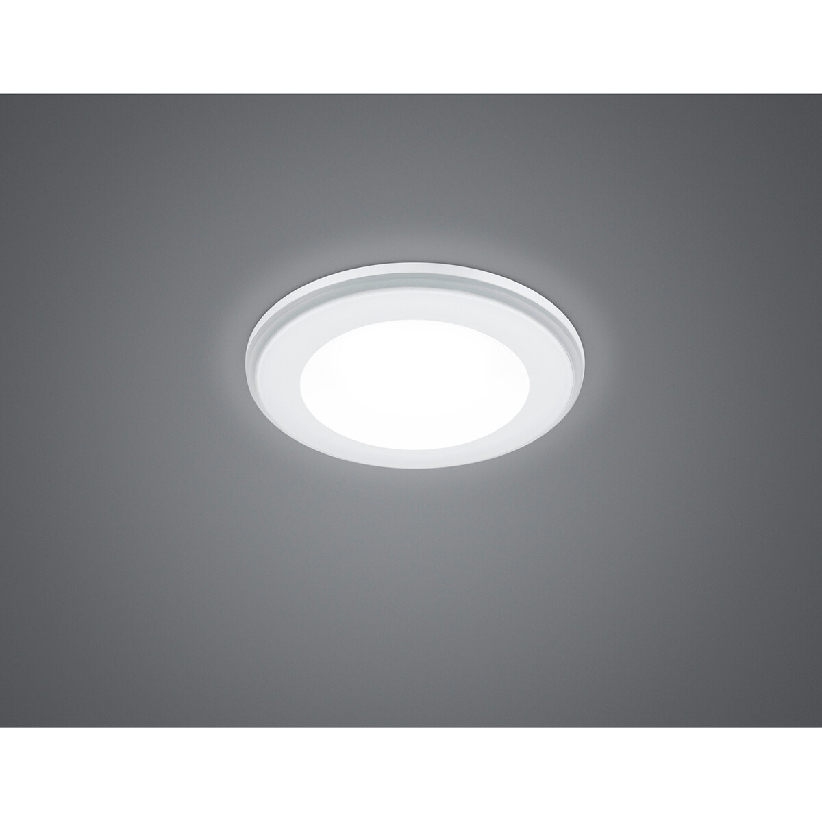 LED Spot - Inbouwspot - Trion Auran - 5W - Warm Wit 3000K - Rond - Mat Wit - Kunststof