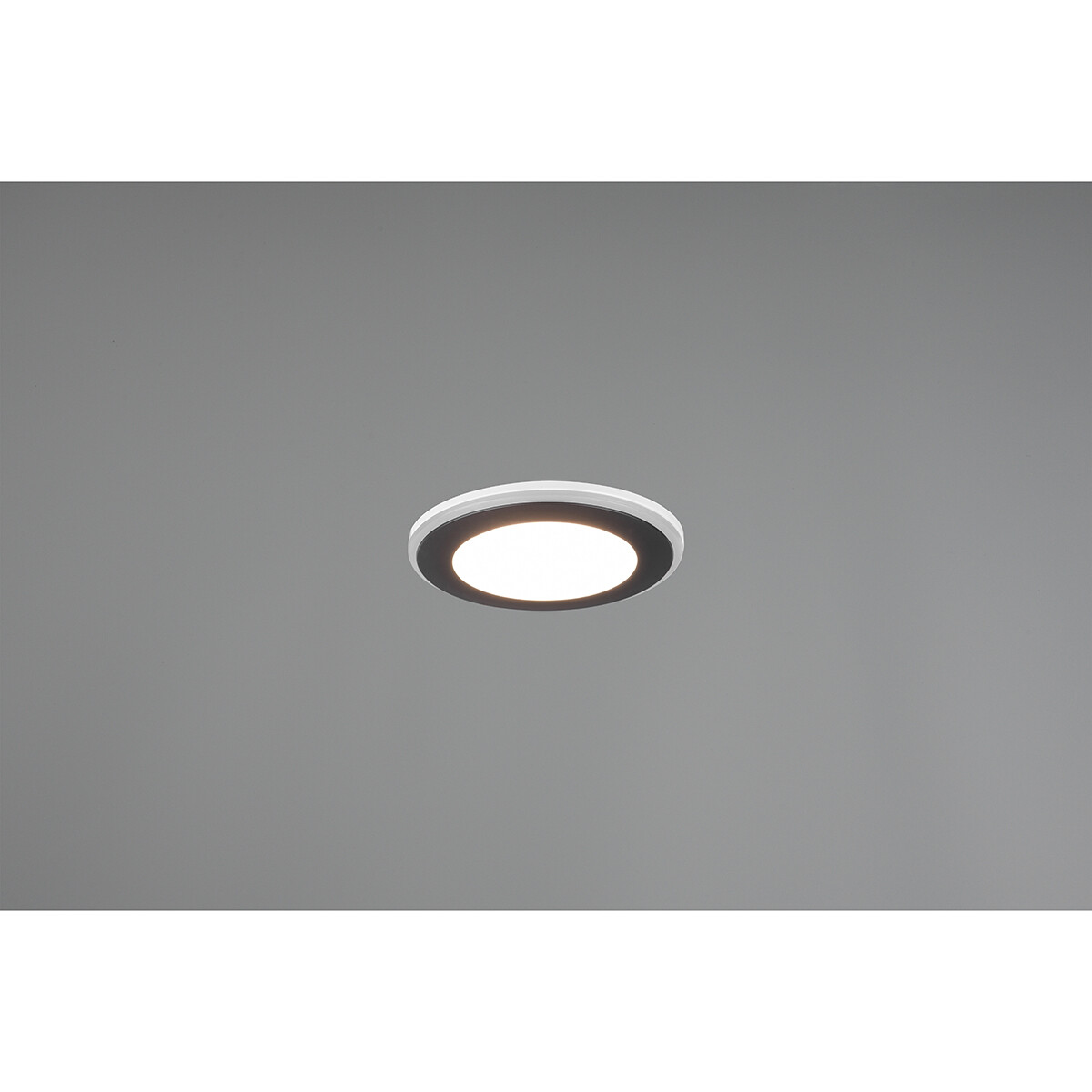 LED Spot - Inbouwspot - Trion Auran - 5W - Warm Wit 3000K - Rond - Mat Zwart - Kunststof