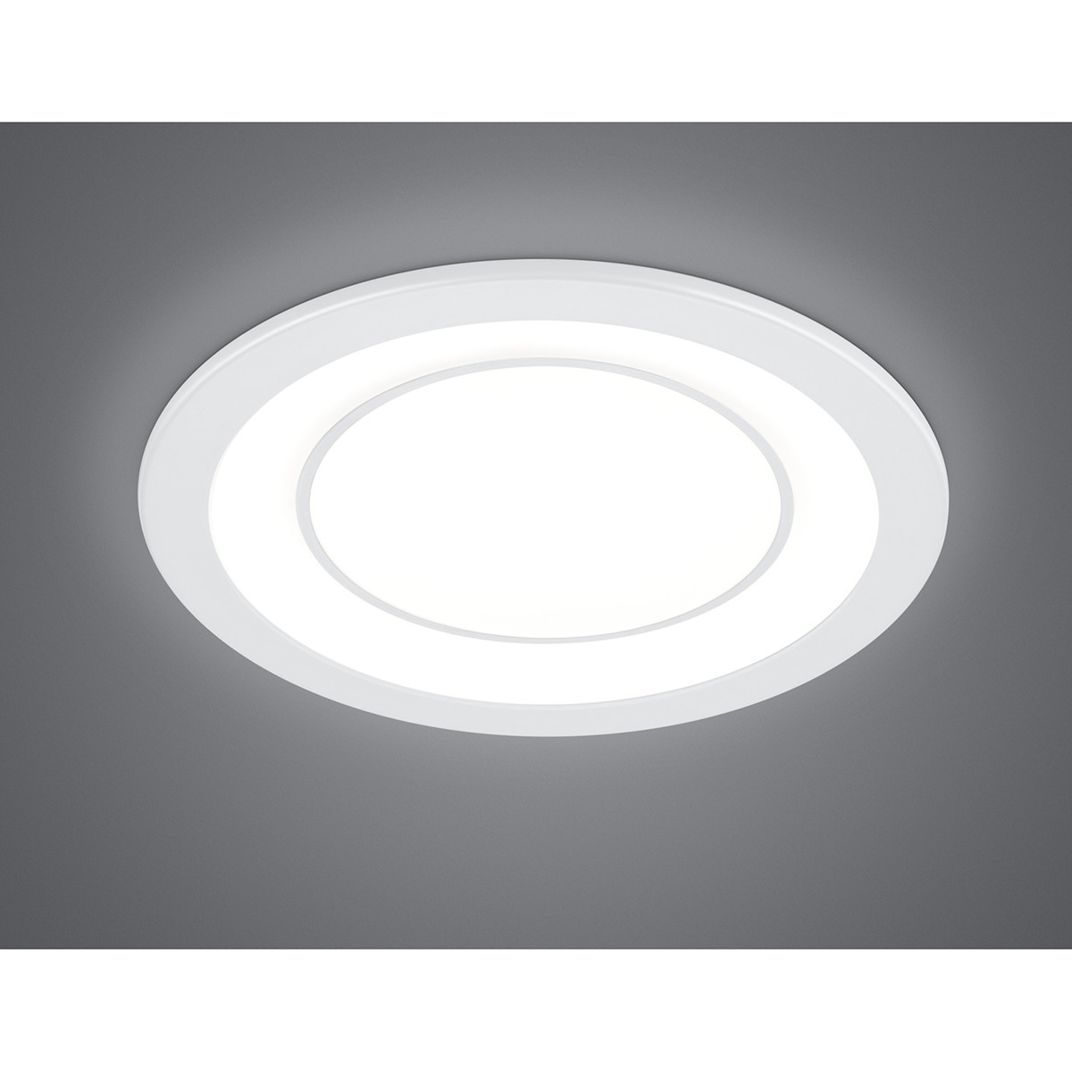 LED Spot - Inbouwspot - Trion Cynomi - 10W - Warm Wit 3000K - Rond - Mat Wit - Kunststof - Ø140mm