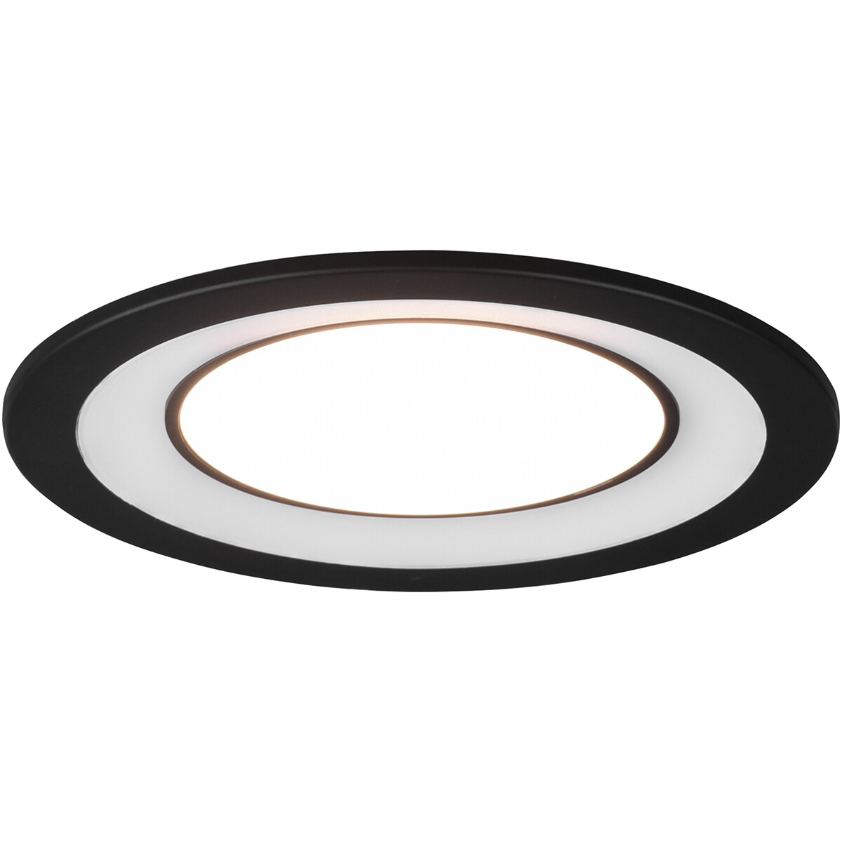 LED Spot - Inbouwspot - Trion Cynomi - 10W - Warm Wit 3000K - Rond - Mat Zwart - Kunststof - Ø140mm