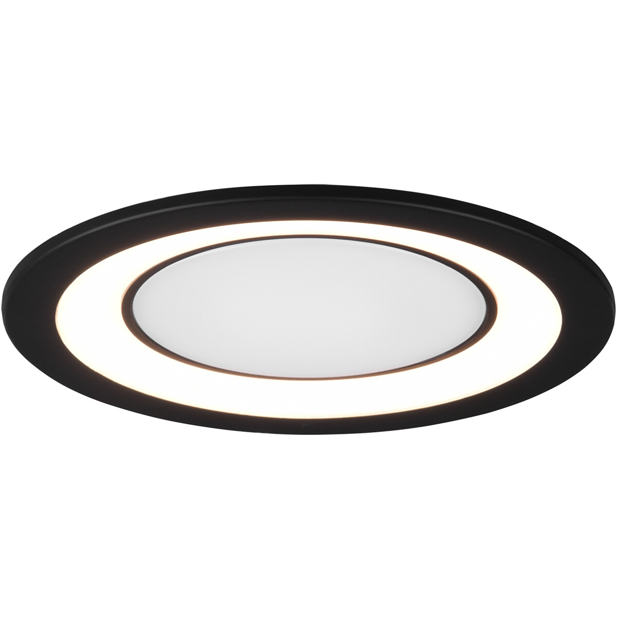 LED Spot - Inbouwspot - Trion Cynomi - 10W - Warm Wit 3000K - Rond - Mat Zwart - Kunststof - Ø140mm