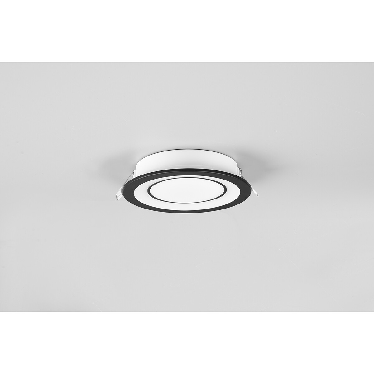 LED Spot - Inbouwspot - Trion Cynomi - 10W - Warm Wit 3000K - Rond - Mat Zwart - Kunststof - Ø140mm