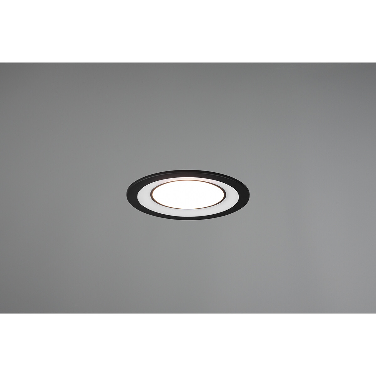 LED Spot - Inbouwspot - Trion Cynomi - 10W - Warm Wit 3000K - Rond - Mat Zwart - Kunststof - Ø140mm