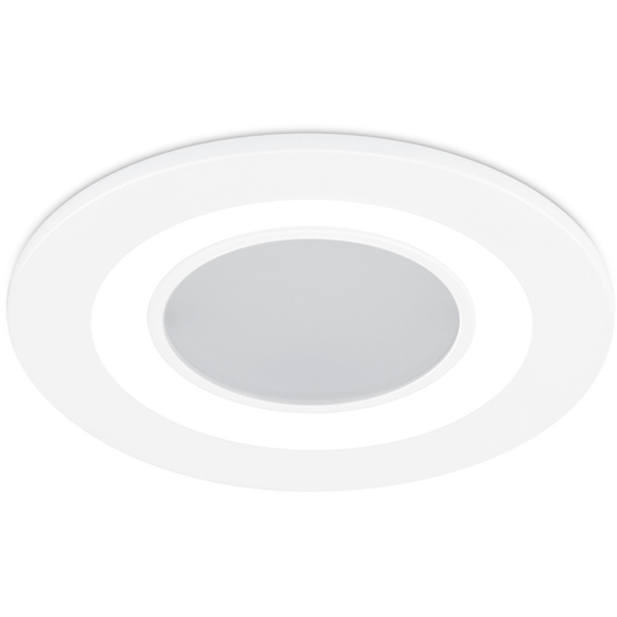 LED Spot - Inbouwspot - Trion Cynomi - 5W - Warm Wit 3000K - Rond - Mat Wit - Kunststof - Ø80mm