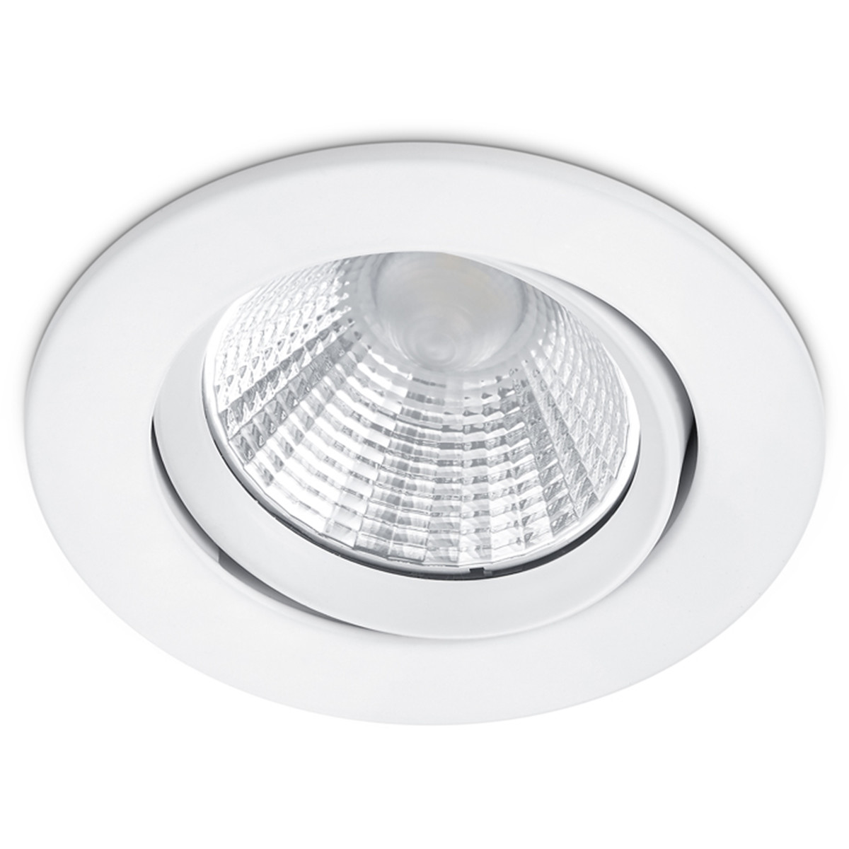 LED Spot - Inbouwspot - Trion Paniro - Rond 5W - Dimbaar - Warm Wit 3000K - Mat Wit - Aluminium - Ø80mm