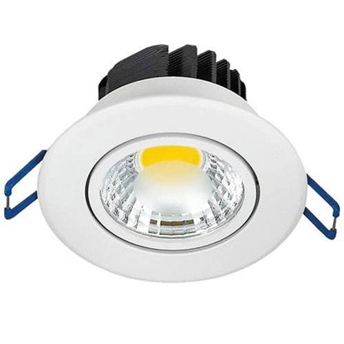 LED Spot - Inbouwspot - Lila - Rond 3W - Natuurlijk Wit 4200K - Mat Wit Aluminium - Kantelbaar Ø83mm