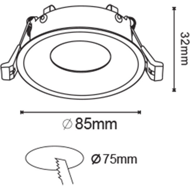 LED Spot Set - GU10 Fitting - Dimbaar - Inbouw Rond - Mat Wit - 6W - Helder/Koud Wit 6400K - Ø85mm