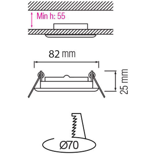 LED Spot Set - GU10 Fitting - Dimbaar - Inbouw Rond - Mat Zwart - 6W - Warm Wit 3000K - Kantelbaar Ø82mm