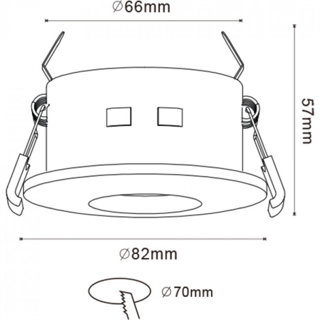 LED Spot Set - Aigi - GU10 Fitting - Waterdicht IP65 - Dimbaar - Inbouw Rond - Mat Chroom - 6W - Natuurlijk Wit 4200K - Ø82mm