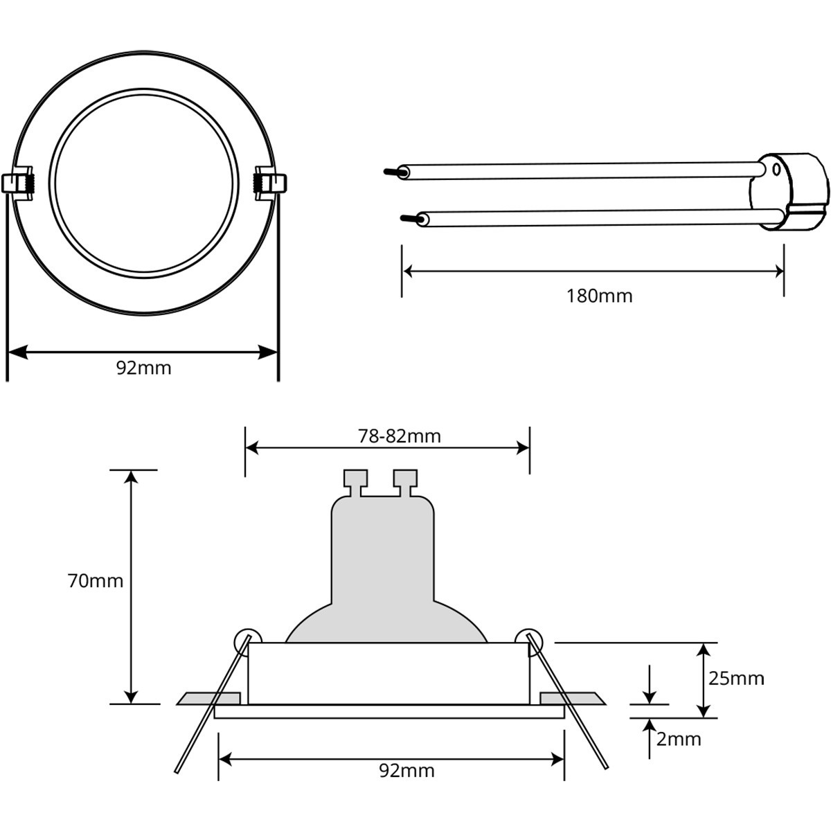 LED Spot Set - Pragmi Alpin Pro - GU10 Fitting - Dimbaar - Inbouw Rond - Mat Wit - 6W - Natuurlijk Wit 4200K - Kantelbaar Ø92mm