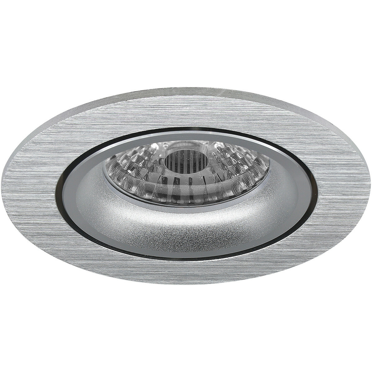 LED Spot Set - Pragmi Delton Pro - GU10 Fitting - Inbouw Rond - Mat Zilver - 4W - Warm Wit 3000K - Kantelbaar - Ø82mm