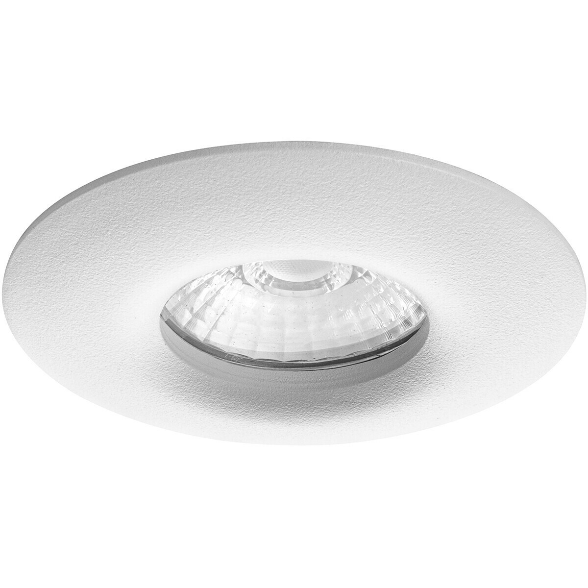 LED Spot Set - Pragmi Luno Pro - Waterdicht IP65 - GU10 Fitting - Dimbaar - Inbouw Rond - Mat Wit - 6W - Helder/Koud Wit 6400K - Ø82mm