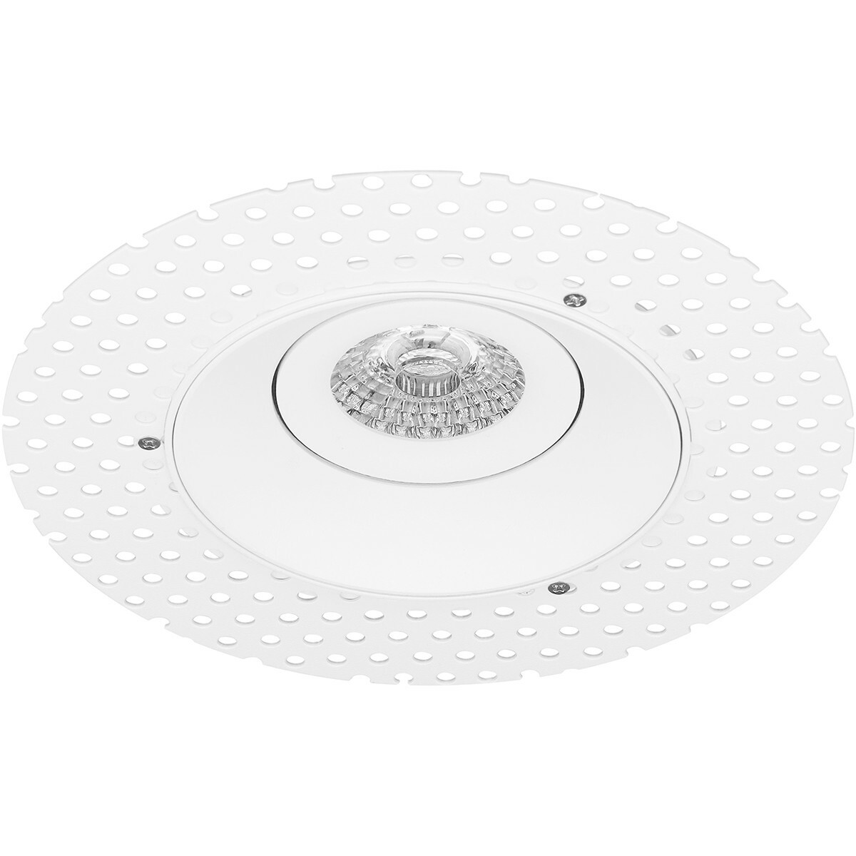 LED Spot Set - Pragmi Nivas Pro - GU10 Fitting - Inbouw Rond - Mat Wit - 6W - Natuurlijk Wit 4200K - Trimless - Kantelbaar - Ø150mm