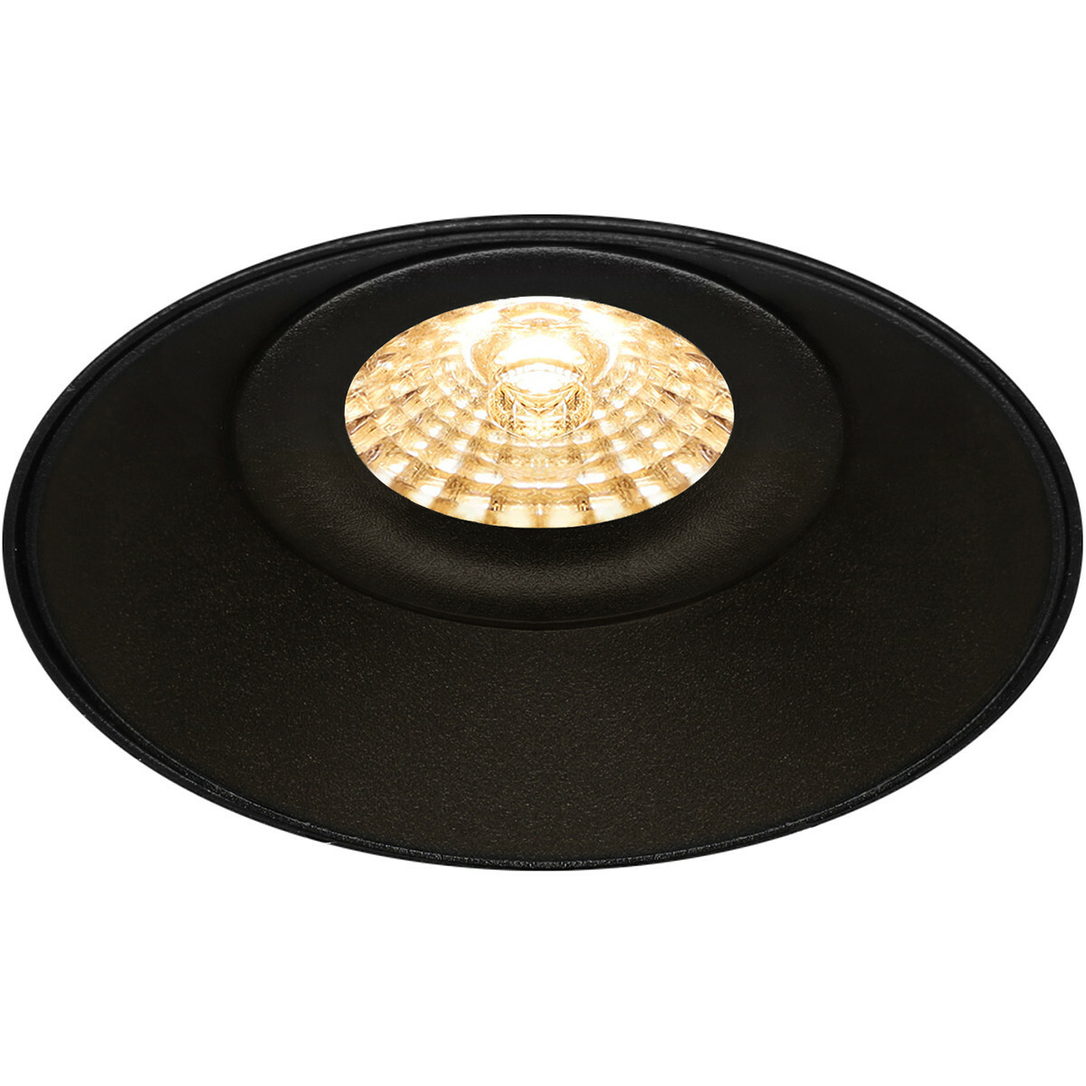 LED Spot Set - Aigi - Pragmi Nivas Pro - GU10 Fitting - Inbouw Rond - Mat Zwart - 6W - Warm Wit 3000K - Trimless - Kantelbaar - Ø150mm