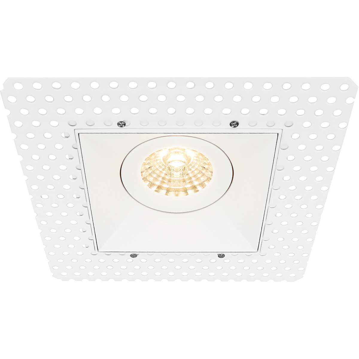 LED Spot Set - Pragmi Nivas Pro - GU10 Fitting - Inbouw Vierkant - Mat Wit - 4W - Warm Wit 3000K - Trimless - Kantelbaar - 150mm