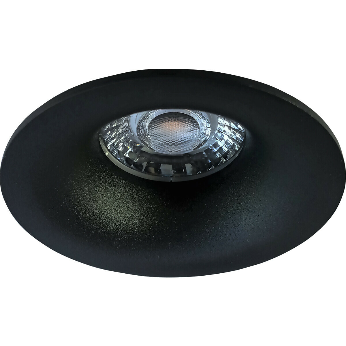 LED Spot Set - Pragmi Nora Pro - GU10 Fitting - Dimbaar - Inbouw Rond - Mat Zwart - 6W - Helder/Koud Wit 6400K - Ø82mm