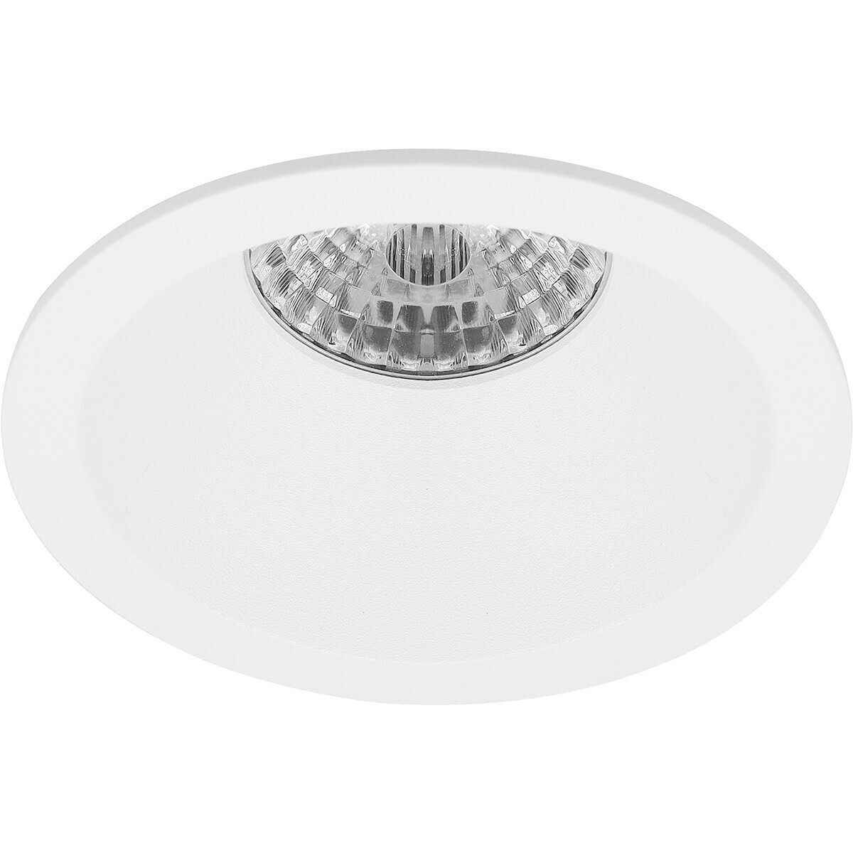 LED Spot Set - Pragmi Pollon Pro - GU10 Fitting - Inbouw Rond - Mat Wit - 6W - Natuurlijk Wit 4200K - Verdiept - Ø82mm