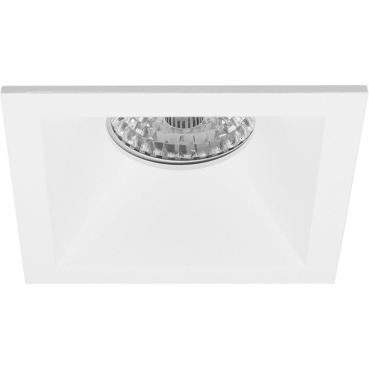 LED Spot Set - Pragmi Pollon Pro - GU10 Fitting - Inbouw Vierkant - Mat Wit - 6W - Natuurlijk Wit 4200K - Verdiept - 82mm