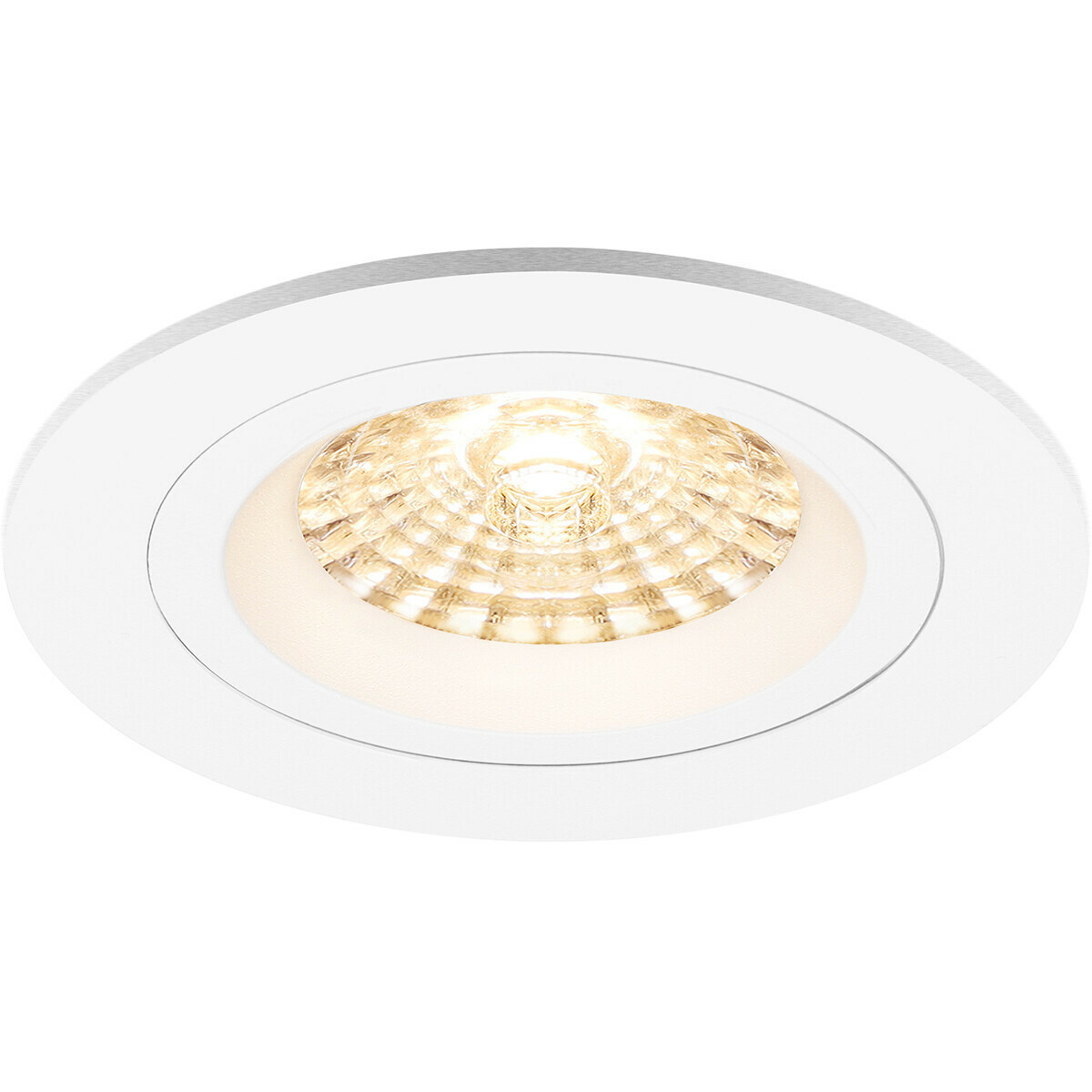 LED Spot Set - Pragmi Rodos Pro - GU10 Fitting - Inbouw Rond - Mat Wit - 4W - Warm Wit 3000K - Ø93mm