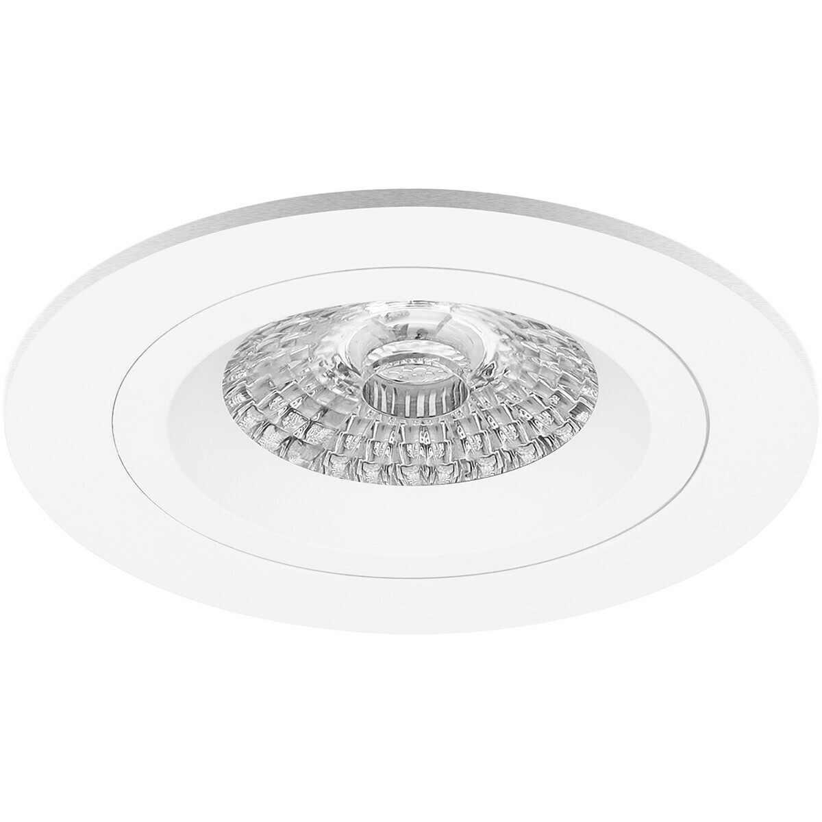 LED Spot Set - Pragmi Rodos Pro - GU10 Fitting - Dimbaar - Inbouw Rond - Mat Wit - 6W - Helder/Koud Wit 6400K - Ø93mm