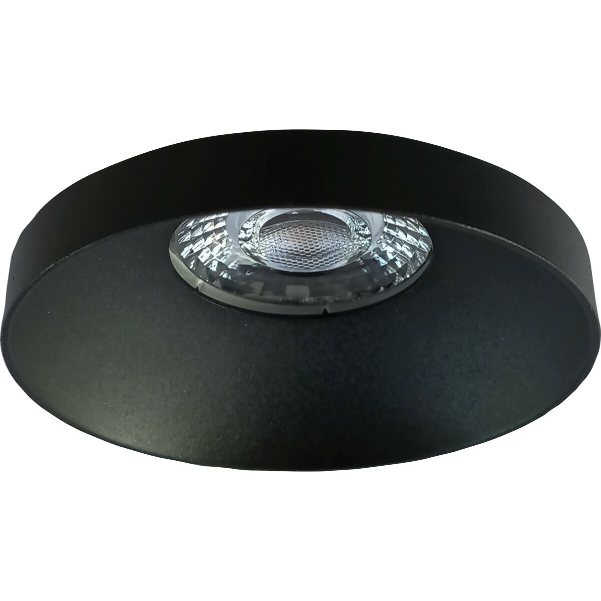 LED Spot Set - Aigi - Pragmi Vrito Pro - GU10 Fitting - Inbouw Rond - Mat Zwart - 6W - Warm Wit 3000K - Ø82mm