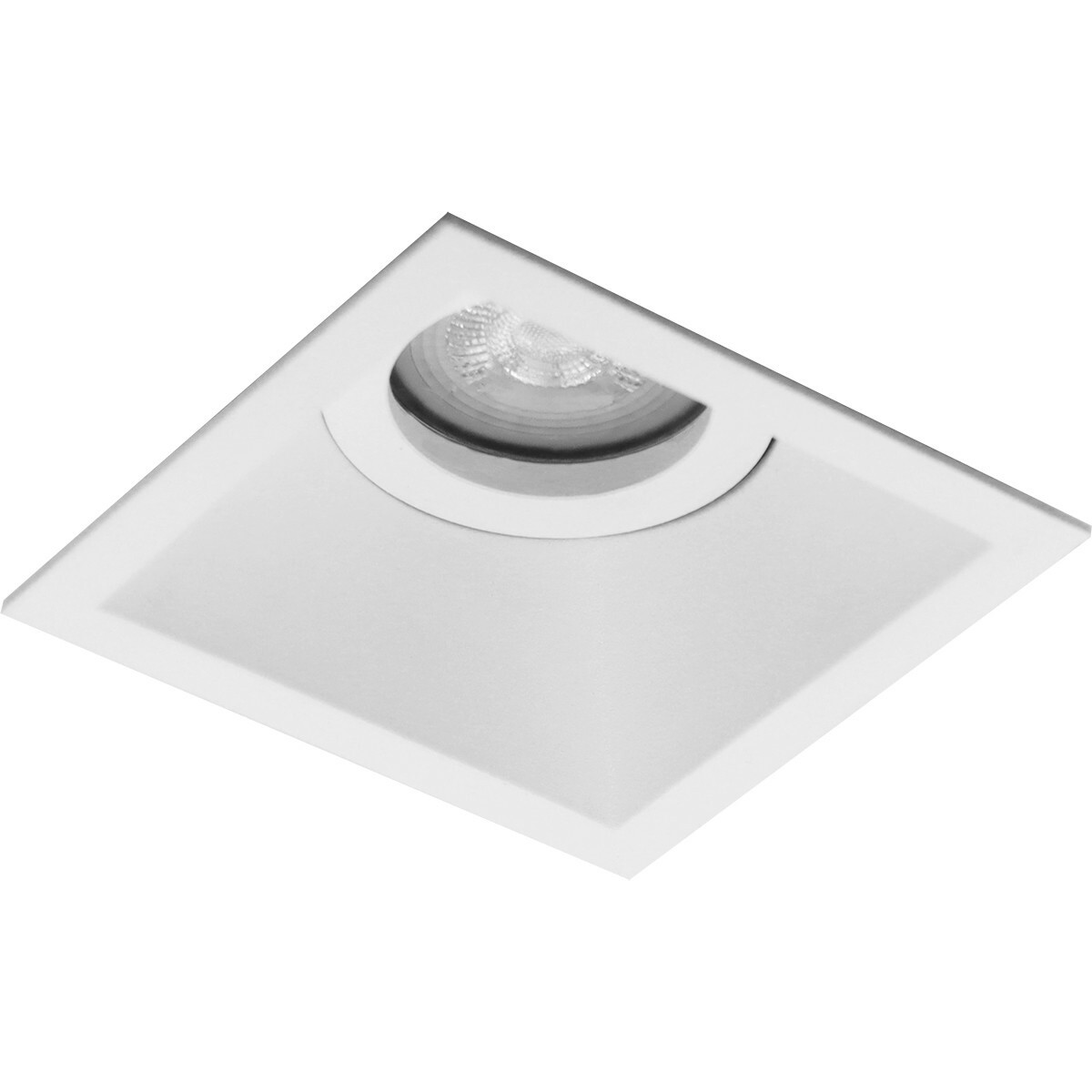 LED Spot Set - Pragmi Zano Pro - GU10 Fitting - Dimbaar - Inbouw Vierkant - Mat Wit - 6W - Natuurlijk Wit 4200K - Kantelbaar - 93mm