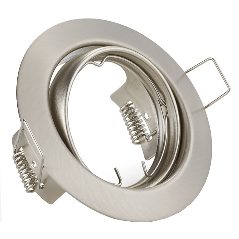 LED Spot Set - Trion - GU10 Fitting - Dimbaar - Inbouw Rond - Mat Nikkel - 6W - Helder/Koud Wit 6400K - Kantelbaar Ø83mm