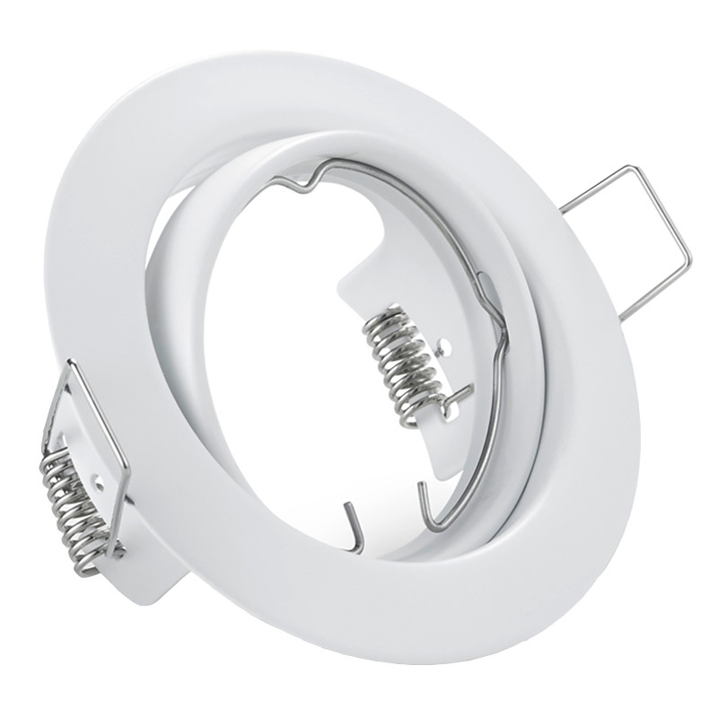 LED Spot Set - Trion - GU10 Fitting - Dimbaar - Inbouw Rond - Mat Wit - 6W - Helder/Koud Wit 6400K - Kantelbaar Ø83mm