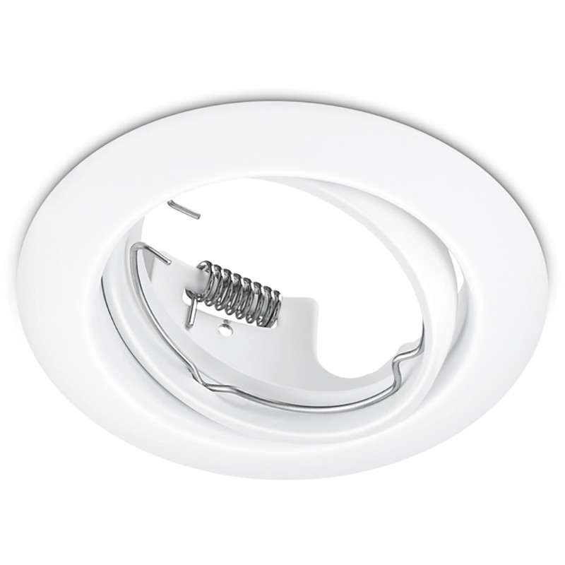 LED Spot Set - Trion - GU10 Fitting - Dimbaar - Inbouw Rond - Mat Wit - 6W - Natuurlijk Wit 4200K - Kantelbaar Ø83mm