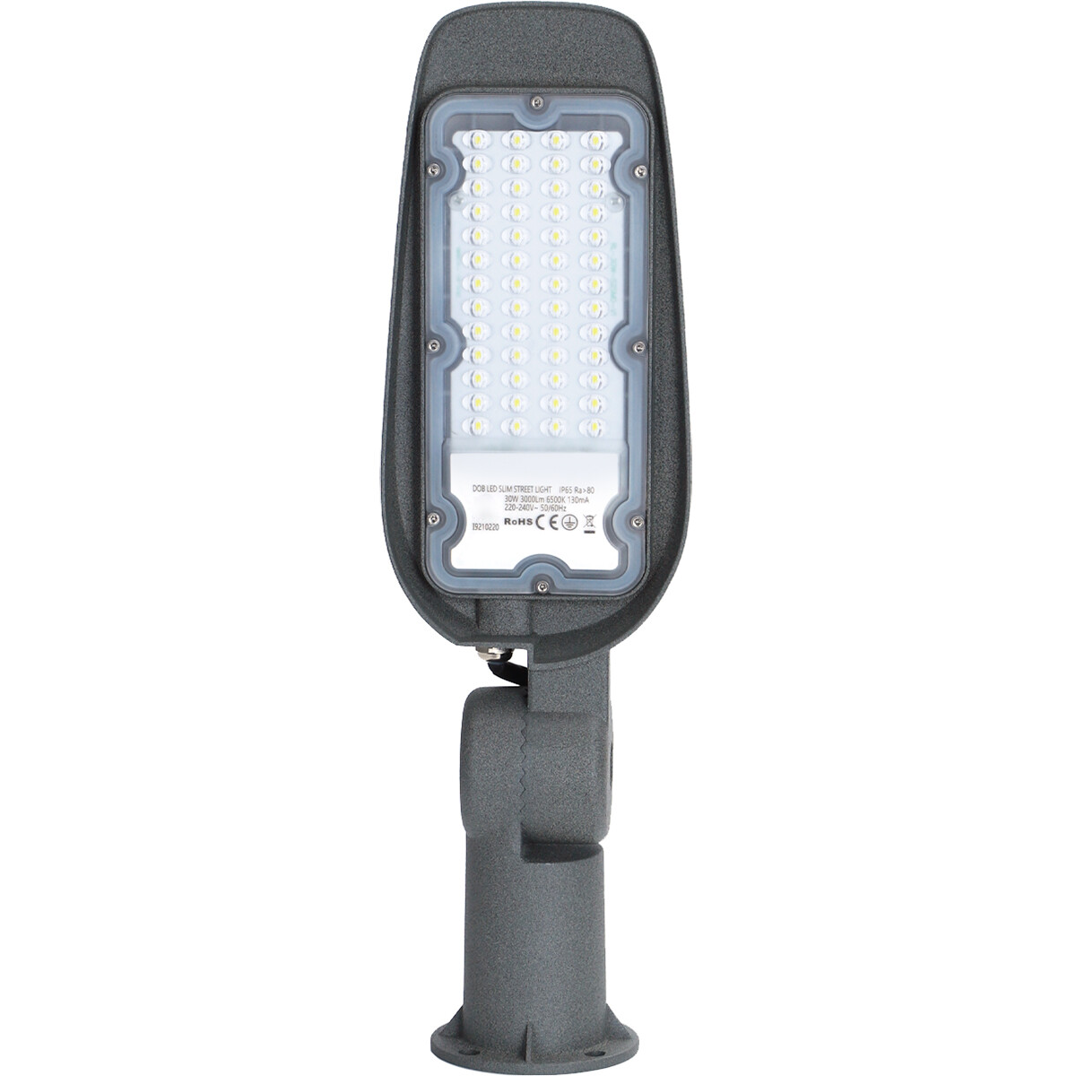 LED Straatlamp - Aigi Animo - 30W - Helder/Koud Wit 6500K - Waterdicht IP65 - Mat Grijs - Aluminium product afbeelding