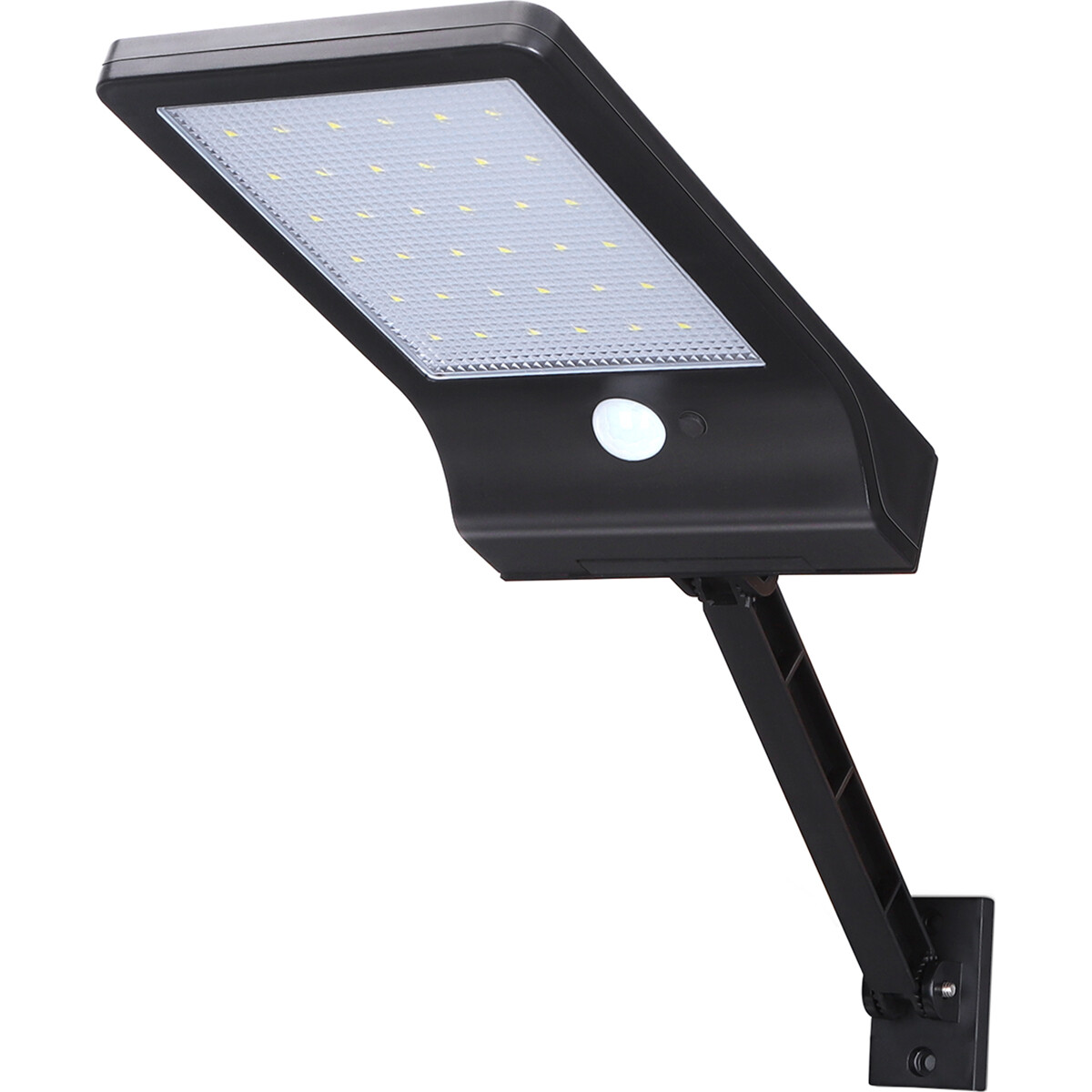 LED Straatlamp Solar - Aigi Sinwy - Zonne-energie - 2.3W - Helder/Koud Wit 6500K - Waterdicht IP65 - Mat Zwart - Kunststof product afbeelding