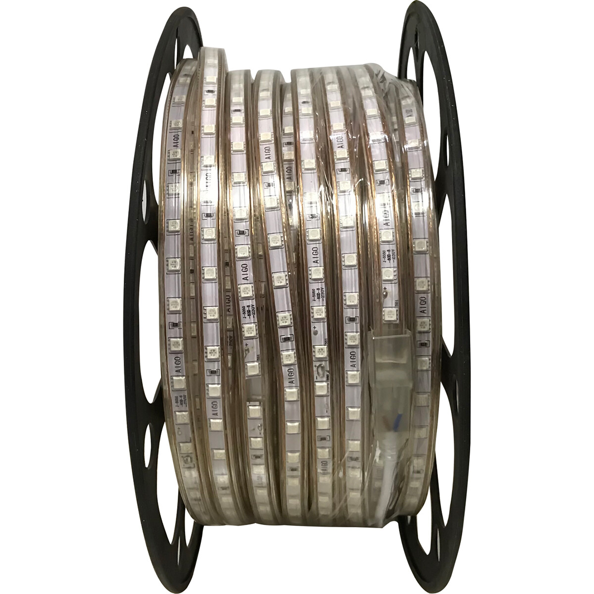 LED Strip - Aigi Strabo - 50 Meter - IP65 Waterdicht - Groen - 5050 SMD 230V